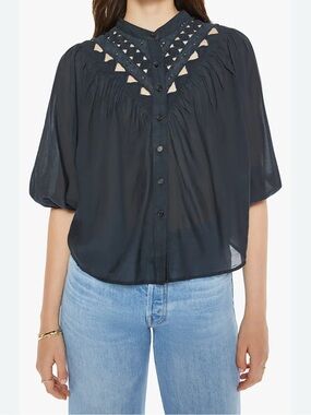 V-Yoke Cotton Blend Shirt By MOTHER
